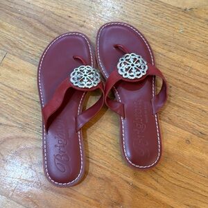 Italian leather Brighton red sandals only worn a couple of times!